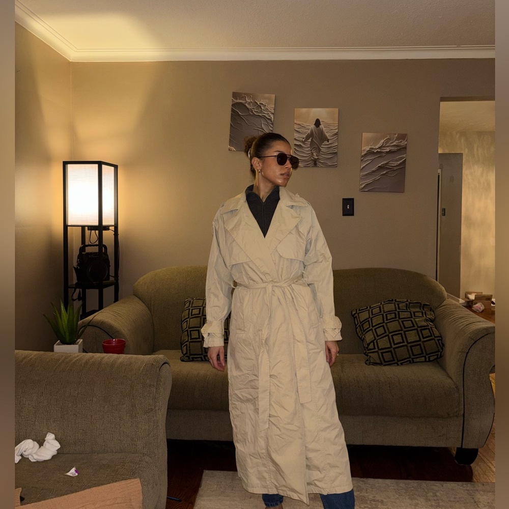 Zara Cream Trench Coat